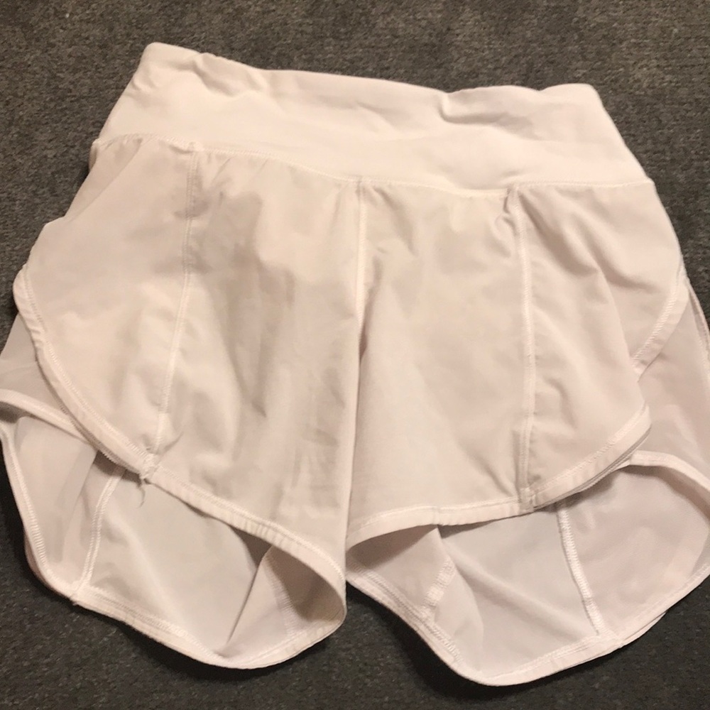 Lululemon white workout shorts